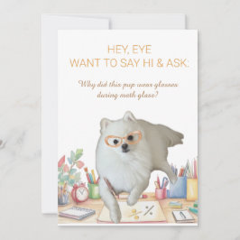 Math Class Joke Card with Punny Pup シーズンカード
