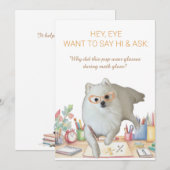 Math Class Joke Card with Punny Pup シーズンカード (正面/裏面)