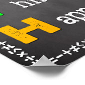 Math Classroomポスター先生Chalkboardサイン ポスター (角)