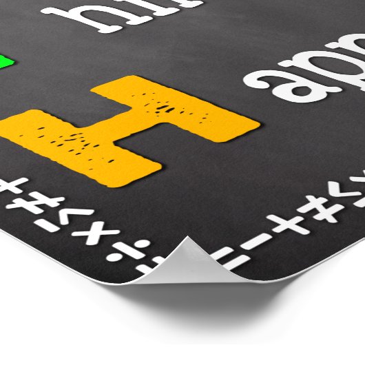 Math Classroomポスター先生Chalkboardサイン ポスター (角)