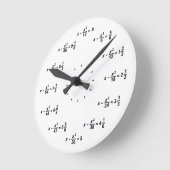 Math Clock ラウンド壁時計 (傾斜)