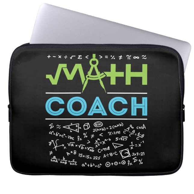 Math Coach Mathematics Tutor ラップトップスリーブ (正面)