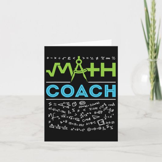 Math Coach Teacher Appreciation Ck To School  カード (正面)