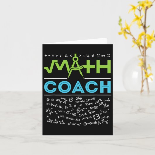 Math Coach Teacher Appreciation Ck To School  カード (黄色い花)