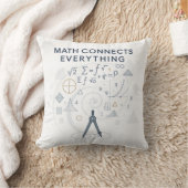 Math Connects Everything Throw Pillow Gift for Mat クッション (ブランケット)