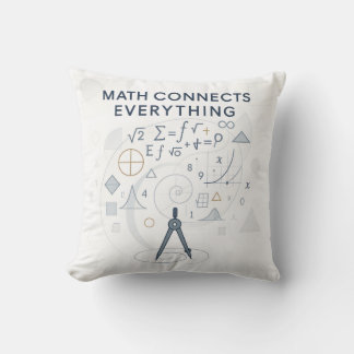 Math Connects Everything Throw Pillow Gift for Mat クッション