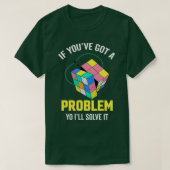 Math Cubesカラフル Manipulates Slove問題1 Tシャツ (デザイン正面)