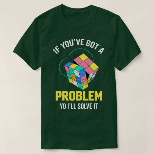 Math Cubesカラフル Manipulates Slove問題1 Tシャツ (デザイン正面)