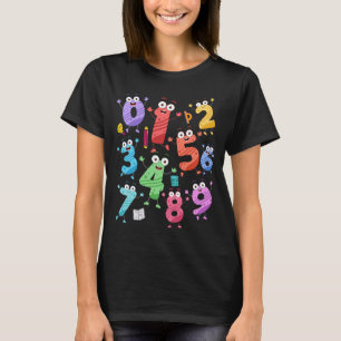 Math Dayコスチュームアイディア子供へと先生番号 Tシャツ