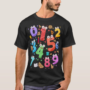 Math Day衣装アイディア子供へ先生番号M Tシャツ