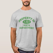 Math Departmentのプロパティ(緑) Tシャツ (正面)