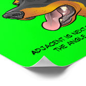 Math Dog カラフル Trigonometry Dobermanポスター ポスター (角)