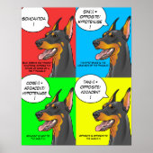 Math Dog カラフル Trigonometry Dobermanポスター ポスター (正面)