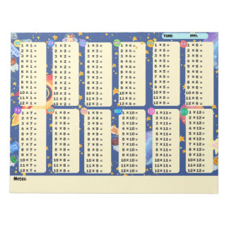 Math Drill宇宙アドベンチャー(乗算) ノートパッド