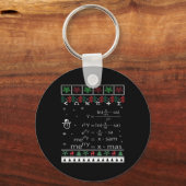 Math EqおもしろいのMath先生クリスマスメリークリスマス キーホルダー (正面)