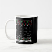 Math EqおもしろいのMath先生クリスマスメリークリスマス コーヒーマグカップ (左)