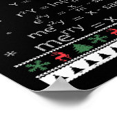 Math EqおもしろいのMath先生クリスマスメリークリスマス ポスター (角)