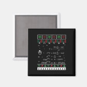 Math EqおもしろいのMath先生クリスマスメリークリスマス マグネット (正面/裏面)