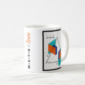 Math Equals Love 3D Pythagorean Theorem Mug コーヒーマグカップ (正面右)