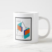 Math Equals Love 3D Pythagorean Theorem Mug ジャンボコーヒーマグカップ (右)