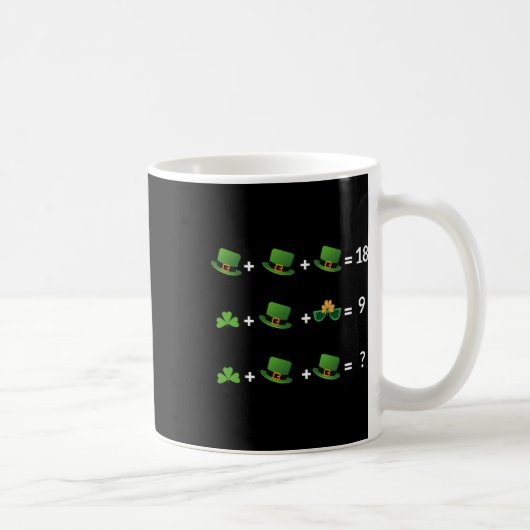 Math Equation Funny St Patricks Day Teacher コーヒーマグカップ (右)