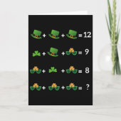 Math Equation Funny St Patricks Day Teacher 1  カード (正面)