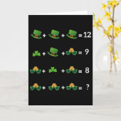 Math Equation Funny St Patricks Day Teacher 1 カード (黄色い花)