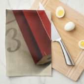 Math Equation with Red Pencil, ヴィンテージ・ビジネス キッチンタオル (四つ折り)