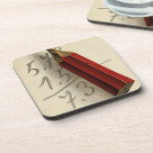 Math Equation with Red Pencil, ヴィンテージ・ビジネス コースター (左側)