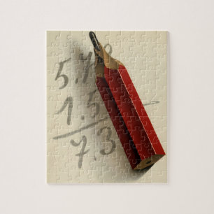 Math Equation with Red Pencil, ヴィンテージ・ビジネス ジグソーパズル
