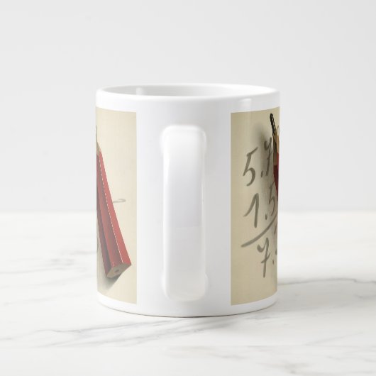 Math Equation with Red Pencil, ヴィンテージ・ビジネス ジャンボコーヒーマグカップ (裏面)