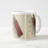 Math Equation with Red Pencil, ヴィンテージ・ビジネス ジャンボコーヒーマグカップ (正面右)