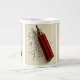 Math Equation with Red Pencil, ヴィンテージ・ビジネス ジャンボコーヒーマグカップ