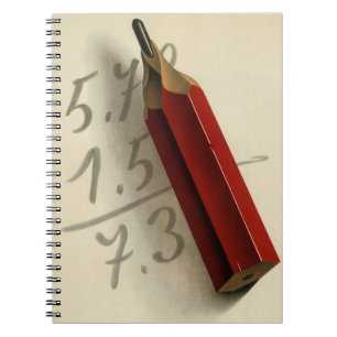Math Equation with Red Pencil, ヴィンテージ・ビジネス ノートブック