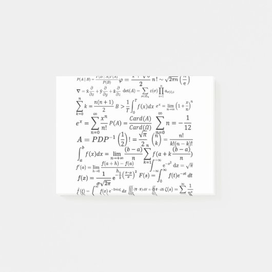 math equations and formulas ポストイット (正面)