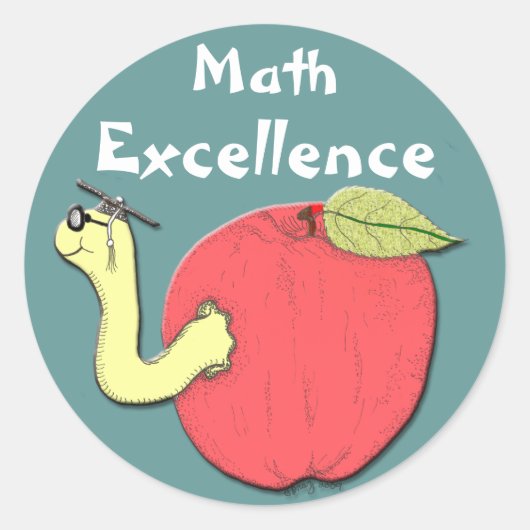 Math Excellenceステッカー ラウンドシール (正面)