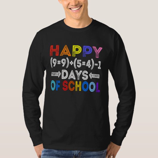 Math Formula 100 Days Of School 100th Day  Math Te Tシャツ (正面)