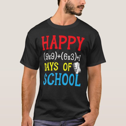 Math Formula 100 Days Of School a 100 Day Formula Tシャツ (正面)
