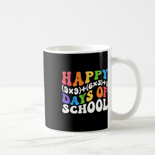 Math Formula 100 Days Of School Funny Math Teacher コーヒーマグカップ (右)
