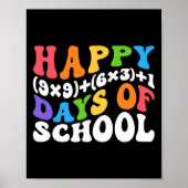 Math Formula 100 Days Of School Funny Math Teacher ポスター (正面)