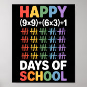 Math Formula 100 Days Of School Funny Math Teacher ポスター (正面)