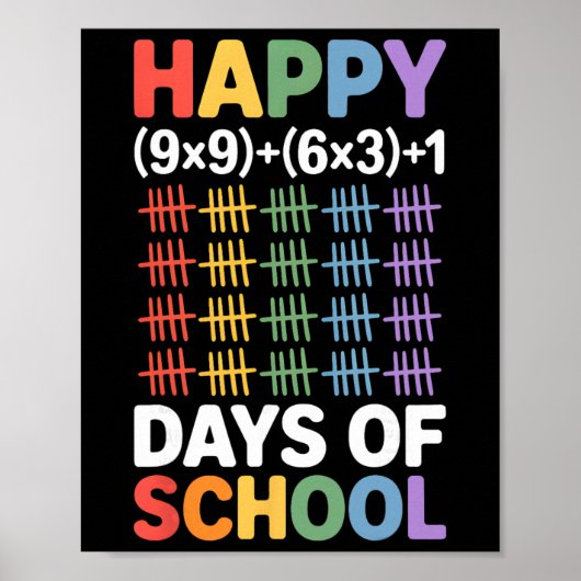 Math Formula 100 Days Of School Funny Math Teacher ポスター (正面)