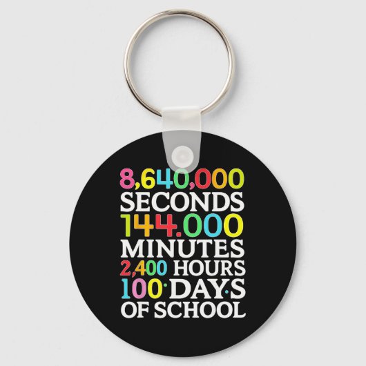 Math Formula 100 Days Of School Math Teacher Kids キーホルダー (正面)