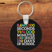 Math Formula 100 Days Of School Math Teacher Kids キーホルダー (正面)