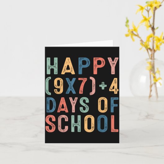 Math Formula 67 Days Of School Funny Math Teacher  カード (黄色い花)