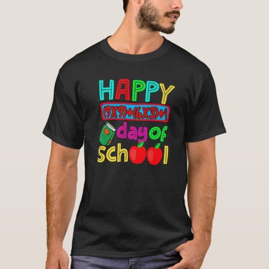 Math Formula Happy 100 Days Of School 100th Day Te Tシャツ (正面)