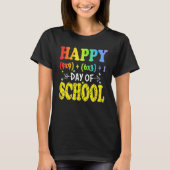 Math Formula Happy 100 Days Of School 100th Day Te Tシャツ (正面)