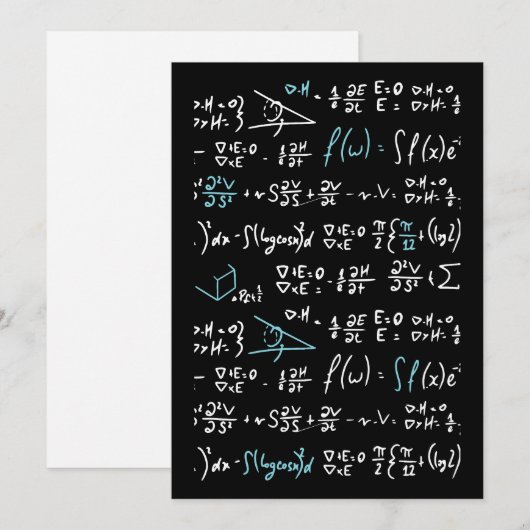 Math formulas mathematics physics student teacher  シーズンカード (正面/裏面)