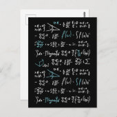 Math formulas mathematics physics student teacher ポストカード (正面/裏面)