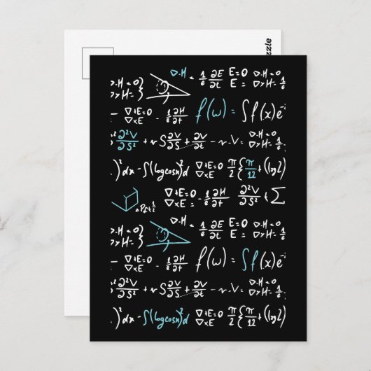 Math formulas mathematics physics student teacher  ポストカード (正面/裏面)
